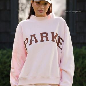 PARKE Hometown Varsity Mockneck in Rose and Mocha
